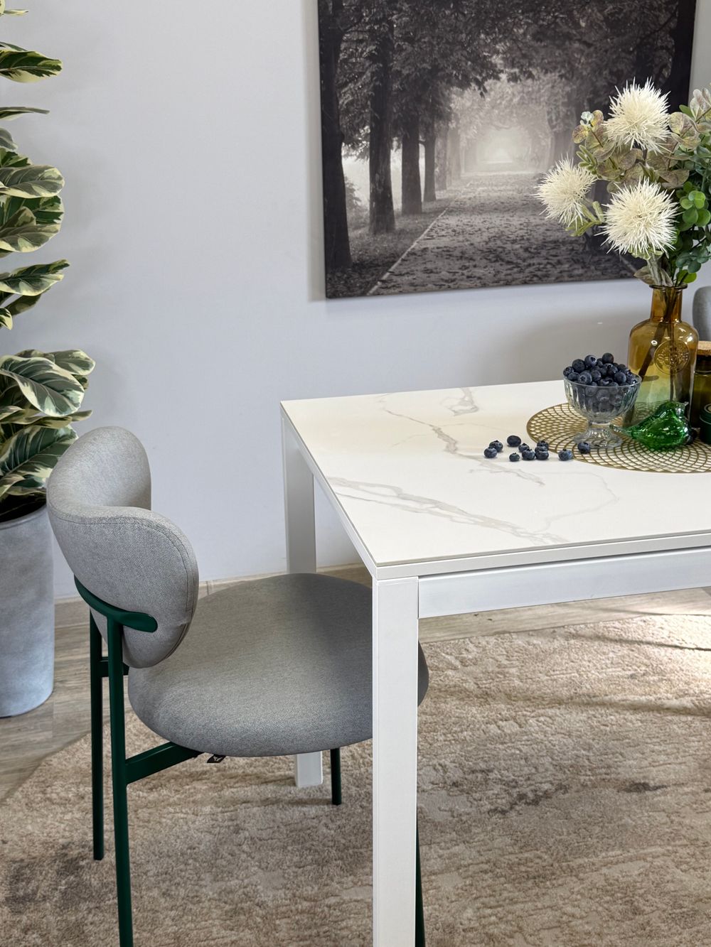 Стол KENNER LK1000 белый/керамика GLORIA WHITE