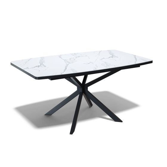 Стол KENNER BR1400 черный/керамика белая