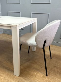 Стол KENNER BL1300 белый/керамика мрамор белый