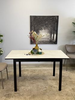 Стол KENNER LK900 черный/керамика CARMEN LIGHT GRAY