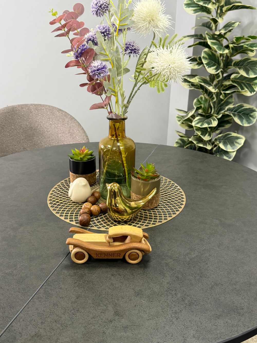 Стол KENNER AR1000 черный/керамика темно-серая