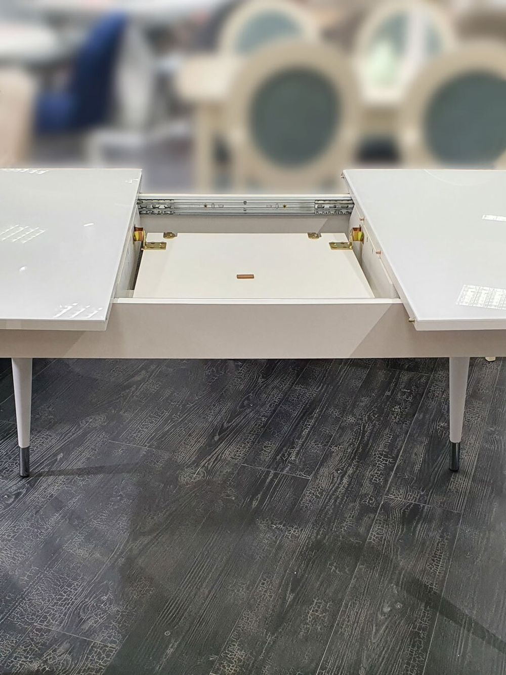 Стол KENNER K1250 белый/стекло белое глянец