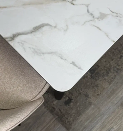 Стол KENNER KS1400 черный/керамика мрамор золотой