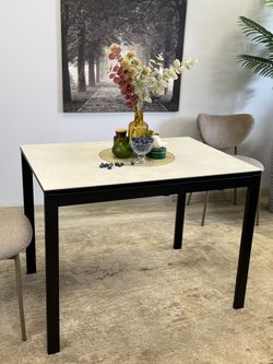 Стол KENNER LK1000 черный/керамика CARMEN LIGHT GRAY арт.170156