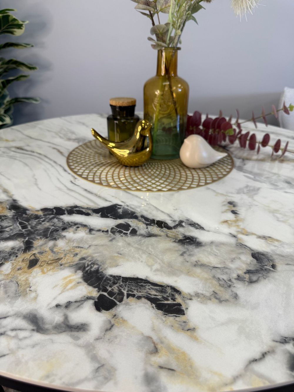 Стол KENNER LD1000 черный/керамика гранит арктический глянец