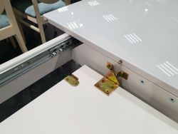 Стол KENNER K1250 белый/стекло белое сатин