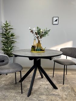 Стол KENNER AR1000 черный/керамика серая