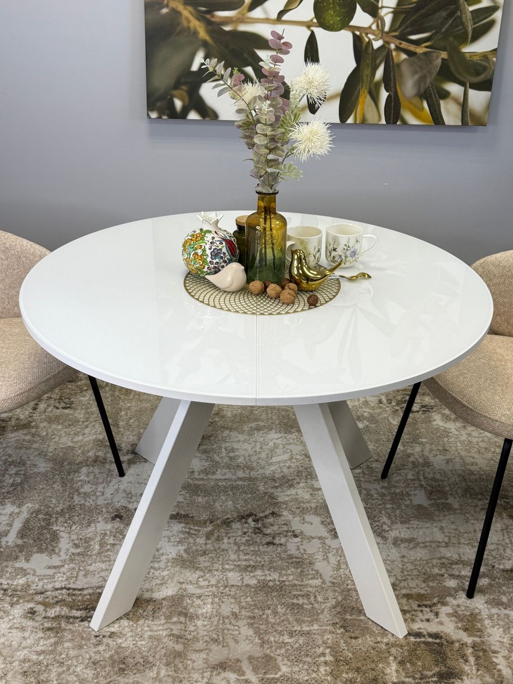 Стол KENNER RL1100 белый/стекло белое глянец