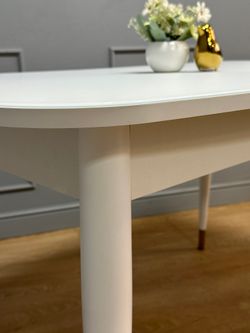 Стол KENNER K1200 белый/стекло белое сатин