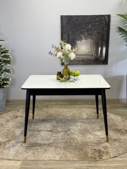 Стол KENNER 1100K венге/стекло белое глянец