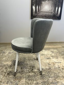 Стул Kenner 177KK белый/серый велюр