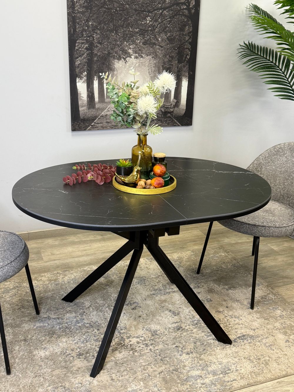 Стол KENNER DO1200 черный/керамика черная