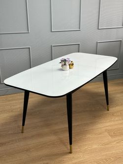 Стол KENNER 1200K венге/стекло белое глянец