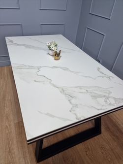 Стол KENNER ML1400 черный/керамика мрамор черный