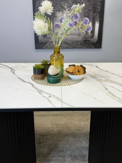 Стол KENNER LDs2000 белый/керамика GILT WHITE