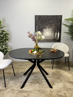 Стол KENNER DO1300 черный/керамика черная