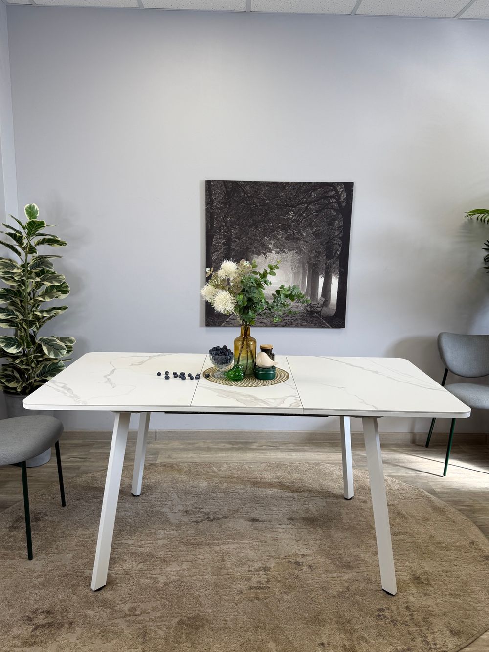 Стол Kenner AK1200, белый/керамика GLORIA WHITE арт.170190