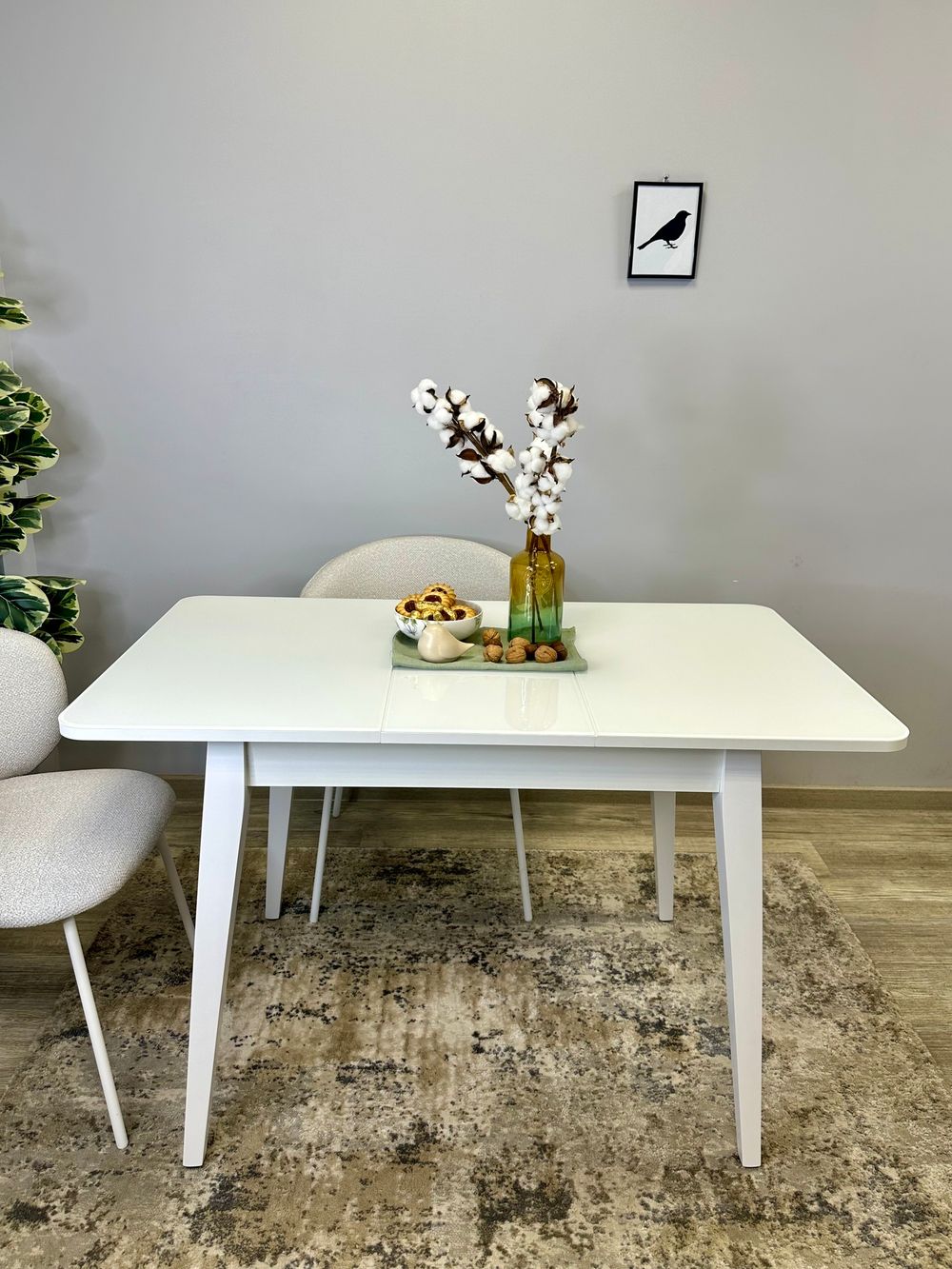 Стол KENNER 900 М белый/стекло белое глянец