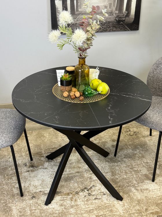 Стол KENNER R900 черный/керамика черная