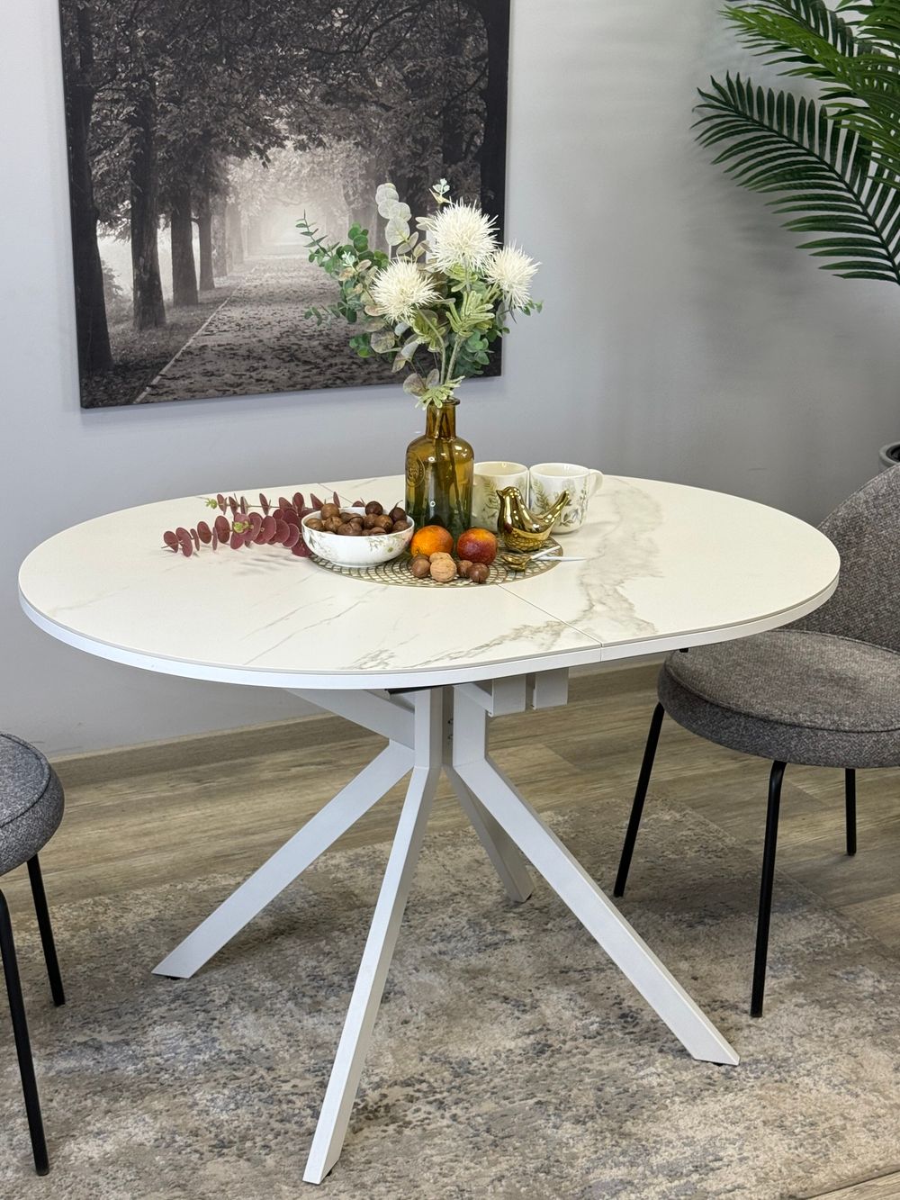 Стол KENNER DO1200 белый/керамика белая