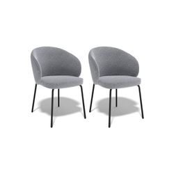 Комплект стульев 2шт KENNER 305SD черный/серый микробукле