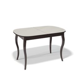 Стол KENNER 1300С  венге/стекло крем сатин