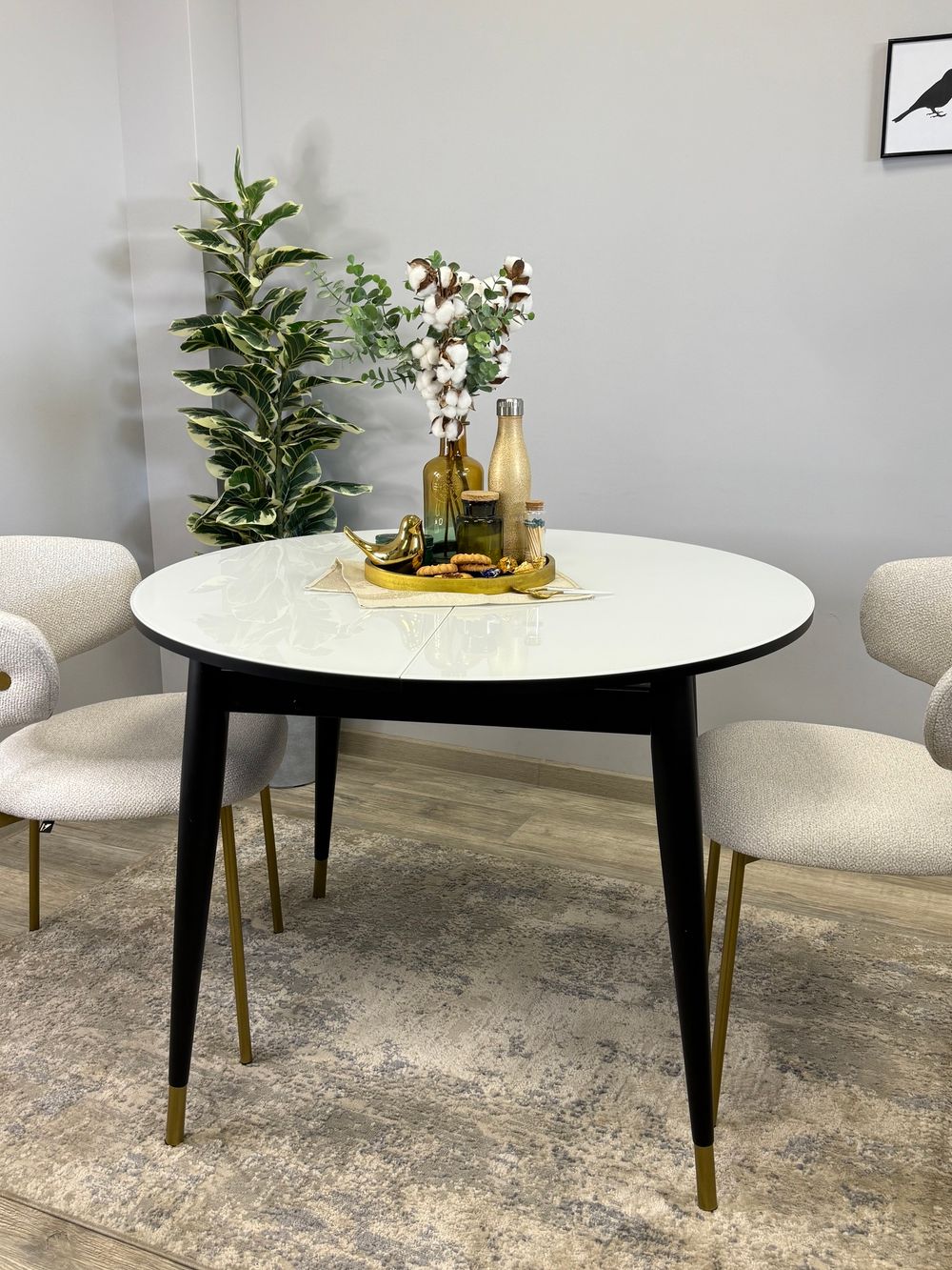 Стол KENNER 1000K венге/стекло белое глянец