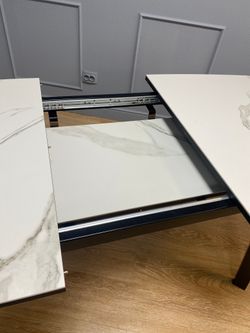 Стол KENNER AA1400 черный/керамика белая