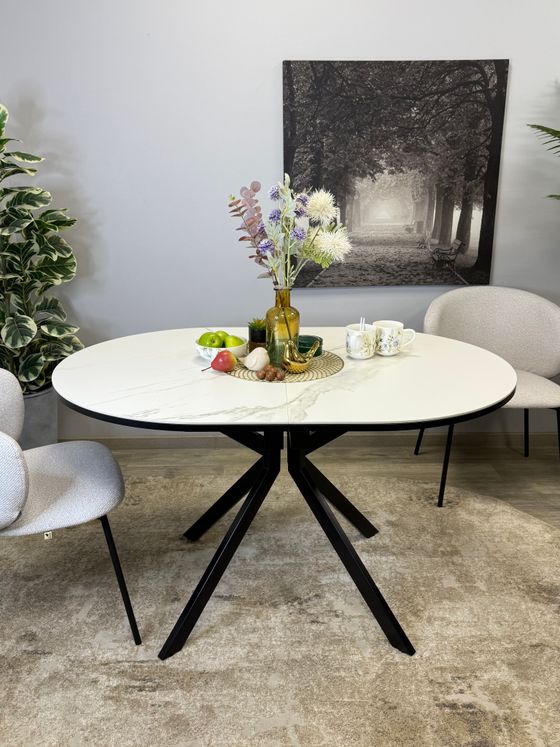 Стол KENNER DO1300 черный/керамика белая