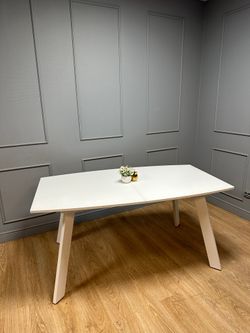 Стол KENNER SL1600 белый/стекло белое сатин