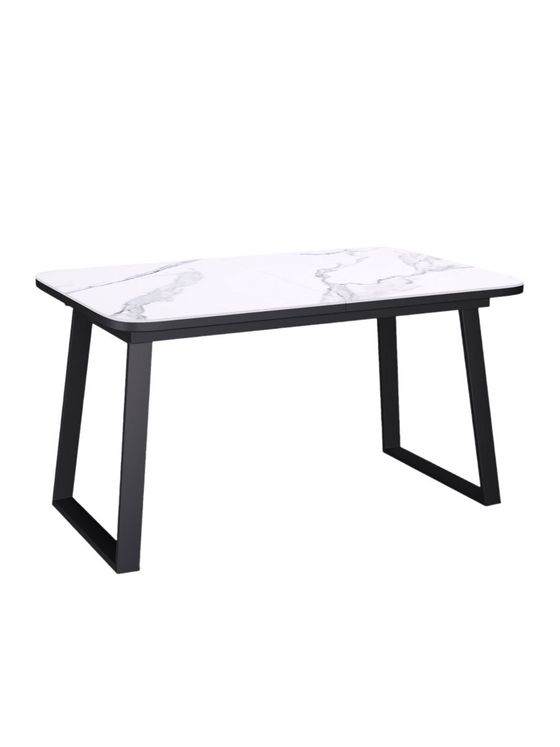 Стол KENNER AZ1200 черный/керамика мрамор белый