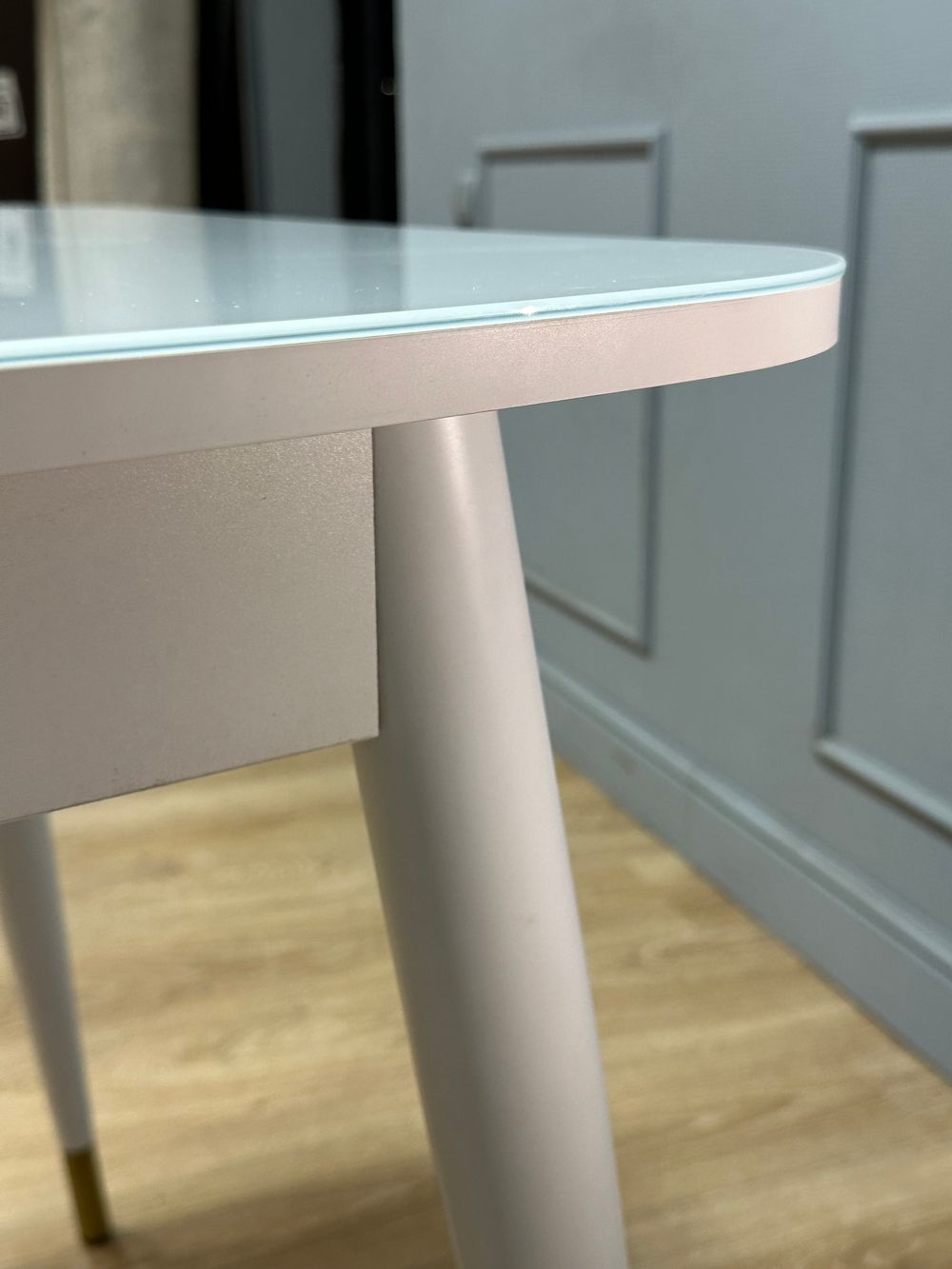 Стол KENNER 1200K белый/стекло белое глянец