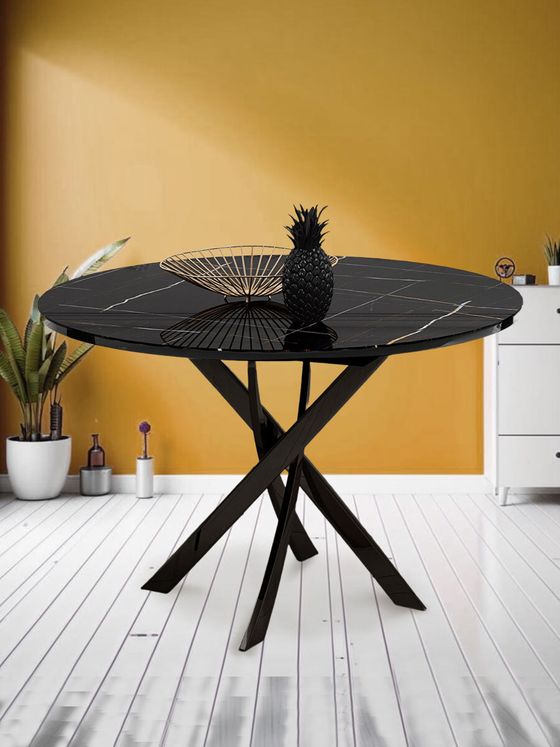 Стол KENNER R1100 черный/камень черный глянец