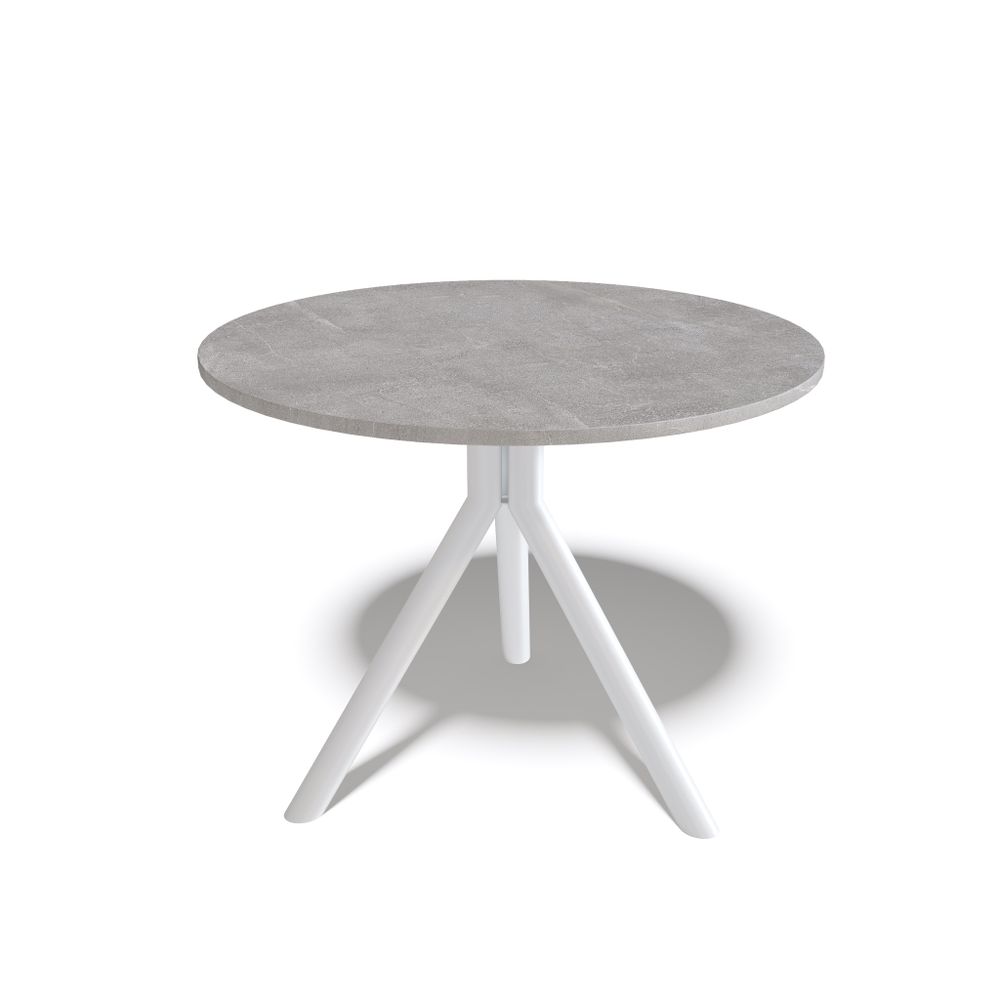 Стол KENNER RR900 белый/мрамор светло-серый