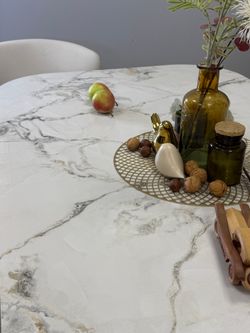 Стол Kenner LDs1600, белый/керамика TIANSHAN WHITE