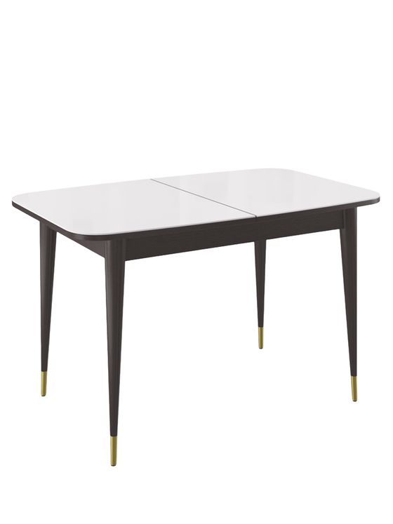 Стол KENNER 1200K венге/стекло белое глянец