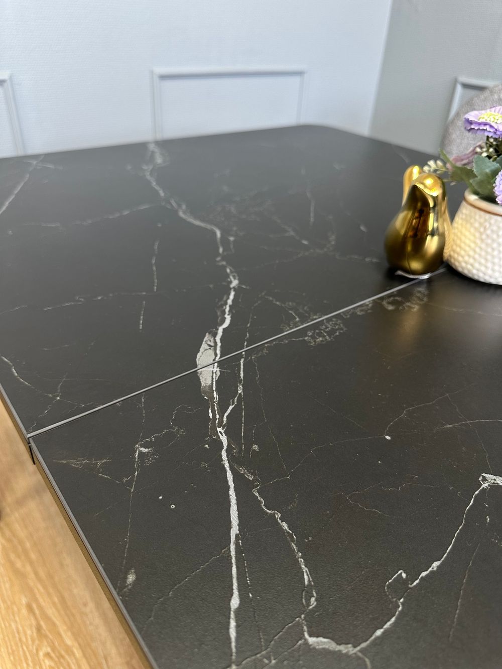 Стол KENNER KS1200 черный/керамика мрамор черный