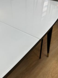 Стол KENNER 1200K венге/стекло белое глянец