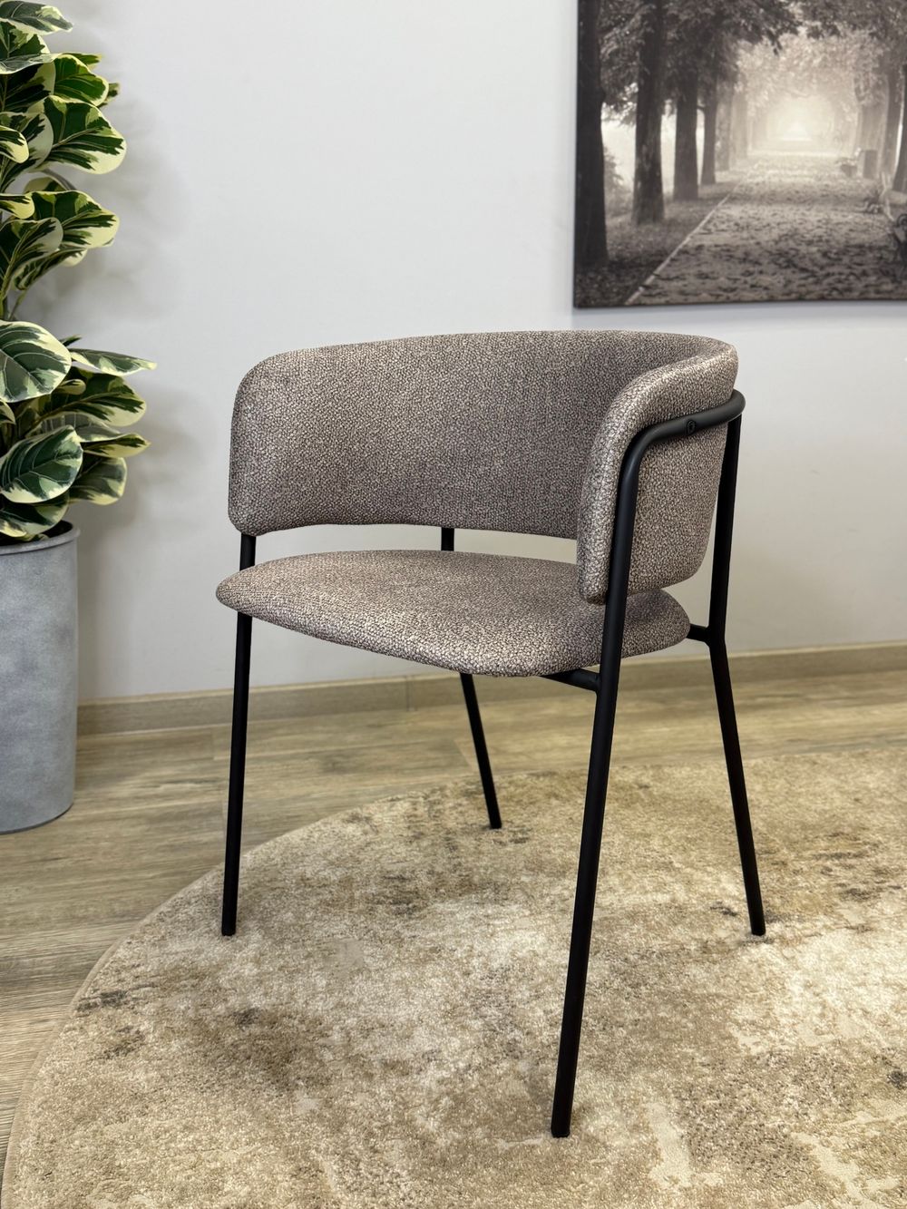 Стул KENNER 303SD черный/микробукле капучино