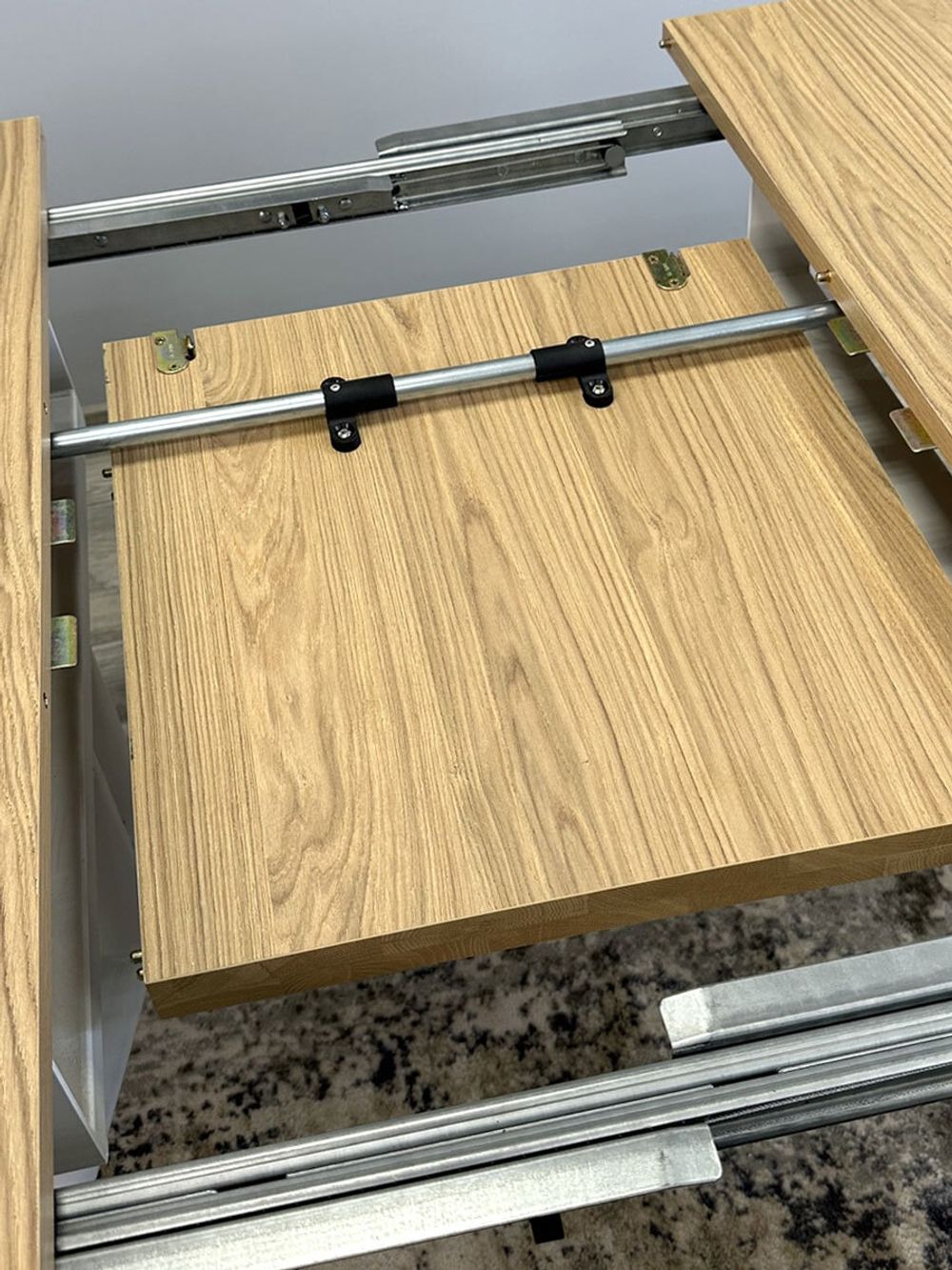 Стол Kenner DO1100, белый/дуб натуральный