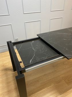 Стол KENNER BL1300 черный/керамика мрамор черный