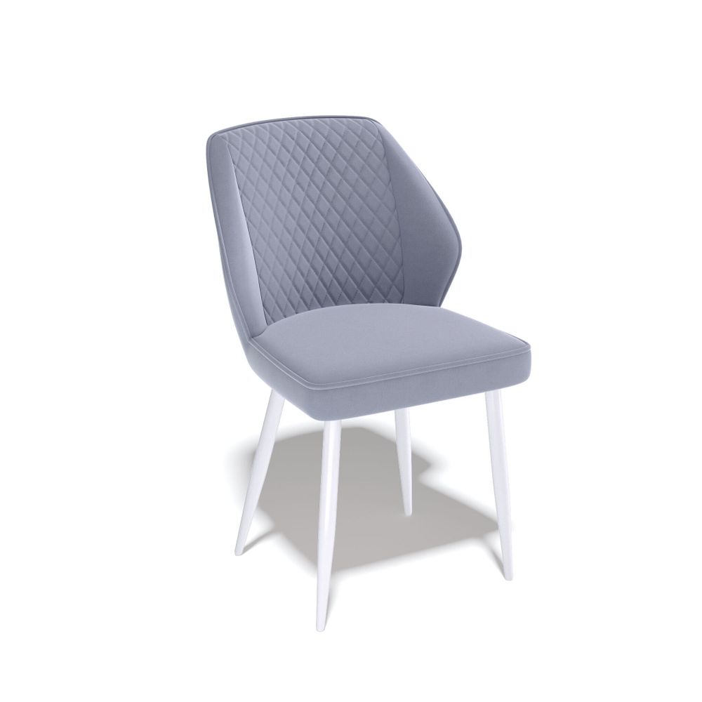 Стул Kenner 182S  белый/серый велюр