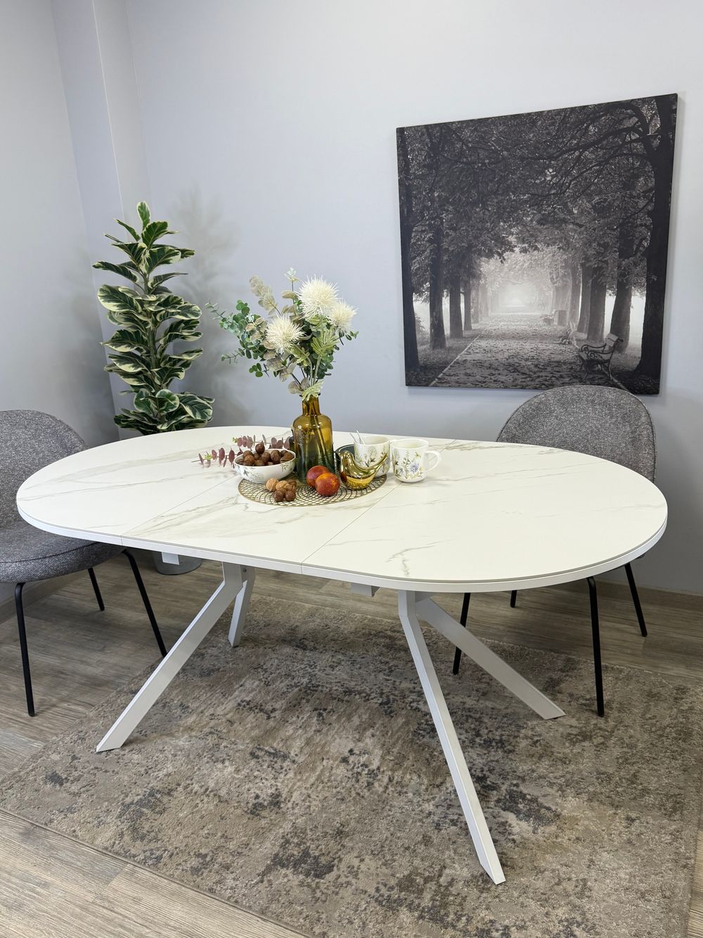 Стол KENNER DO1200 белый/керамика белая