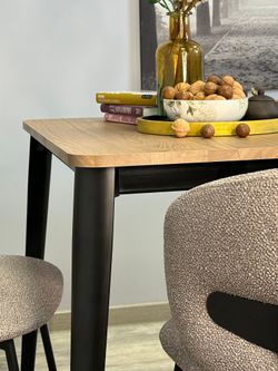 Стол KENNER KS1200 черный/дуб коричневый