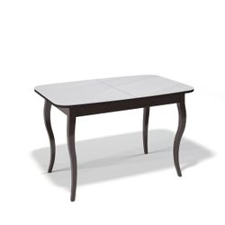 Стол KENNER 1200С  венге/стекло белое сатин