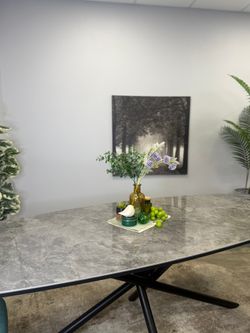 Стол KENNER DF2000 черный/керамика белая глянец