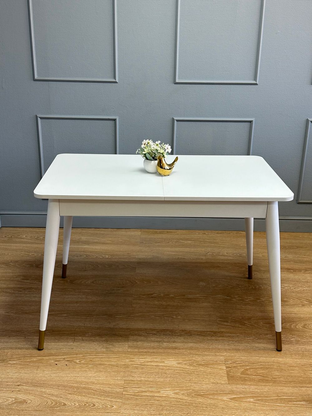 Стол KENNER K1100 белый/стекло белое сатин