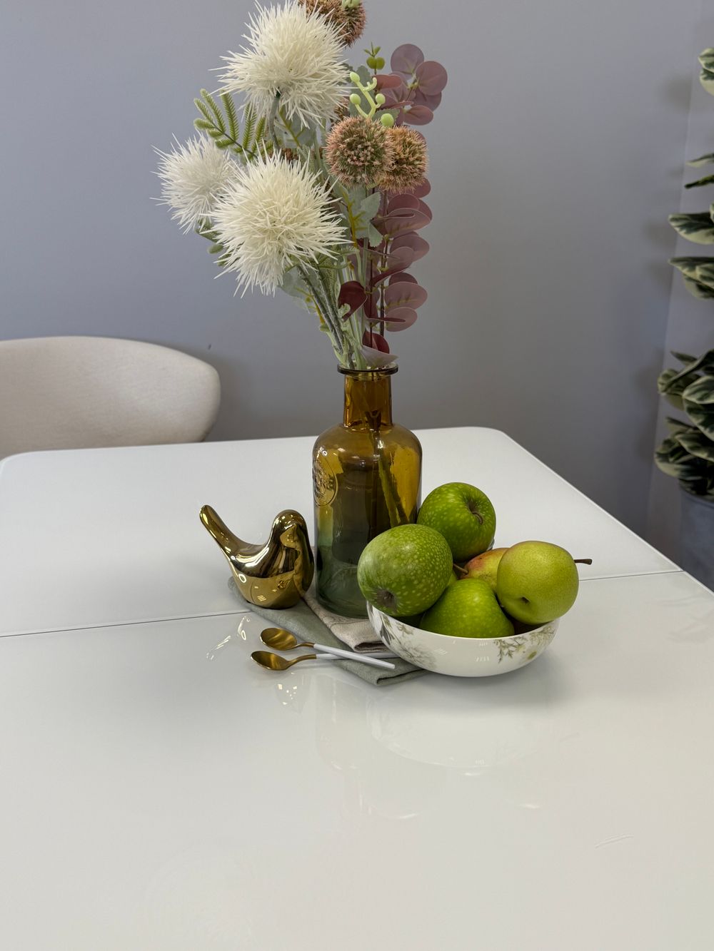 Стол KENNER 1100K венге/стекло белое глянец