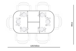 Стол KENNER K1200 белый/стекло белое сатин