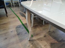 Стол KENNER 1200М  крем/стекло крем глянец